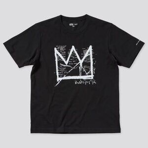 Uniqlo UT Jean-Michel Basquiat T-Shirt XL Crown Graphic Short Sleeve Black